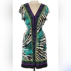 Bisou Bisou Animal Print Dress | Size 12